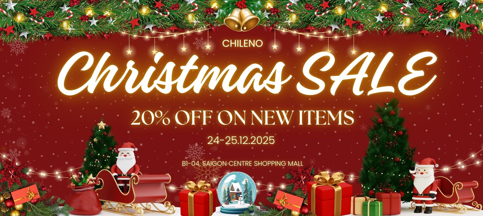 CHILENO CHRISTMAS SALE - 20% OFF ON NEW ITEMS